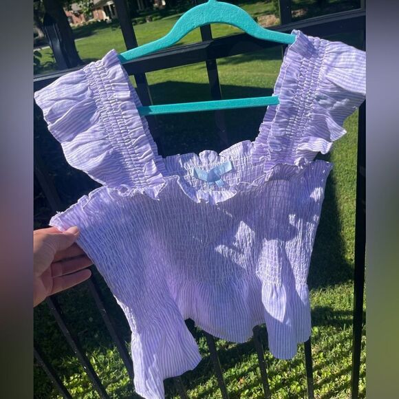 Hill House Linen Striped Paz Top NWT - Picture 4 of 8